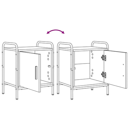 vidaXL Bedside Cabinet 2 pcs Grey Sonoma 40 x 30 x 50 cm