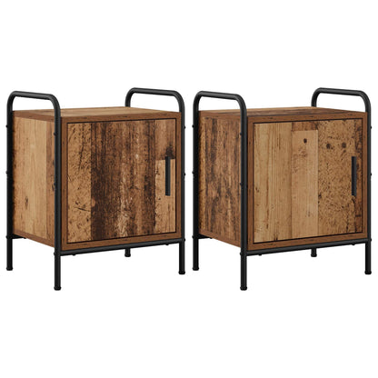 vidaXL Bedside Cabinet 2 pcs Old Wood 40 x 30 x 50 cm Engineered Wood