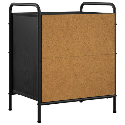 vidaXL Bedside Cabinet Black Oak 48 x 36.5 x 60 cm Engineered Wood