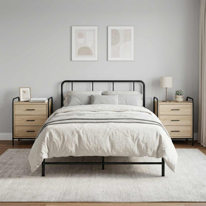 vidaXL Bedside Cabinet 2 pcs Sonoma Oak 48 x 36.5 x 60 cm