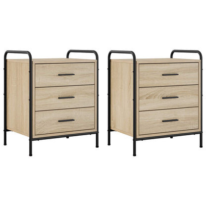 vidaXL Bedside Cabinet 2 pcs Sonoma Oak 48 x 36.5 x 60 cm