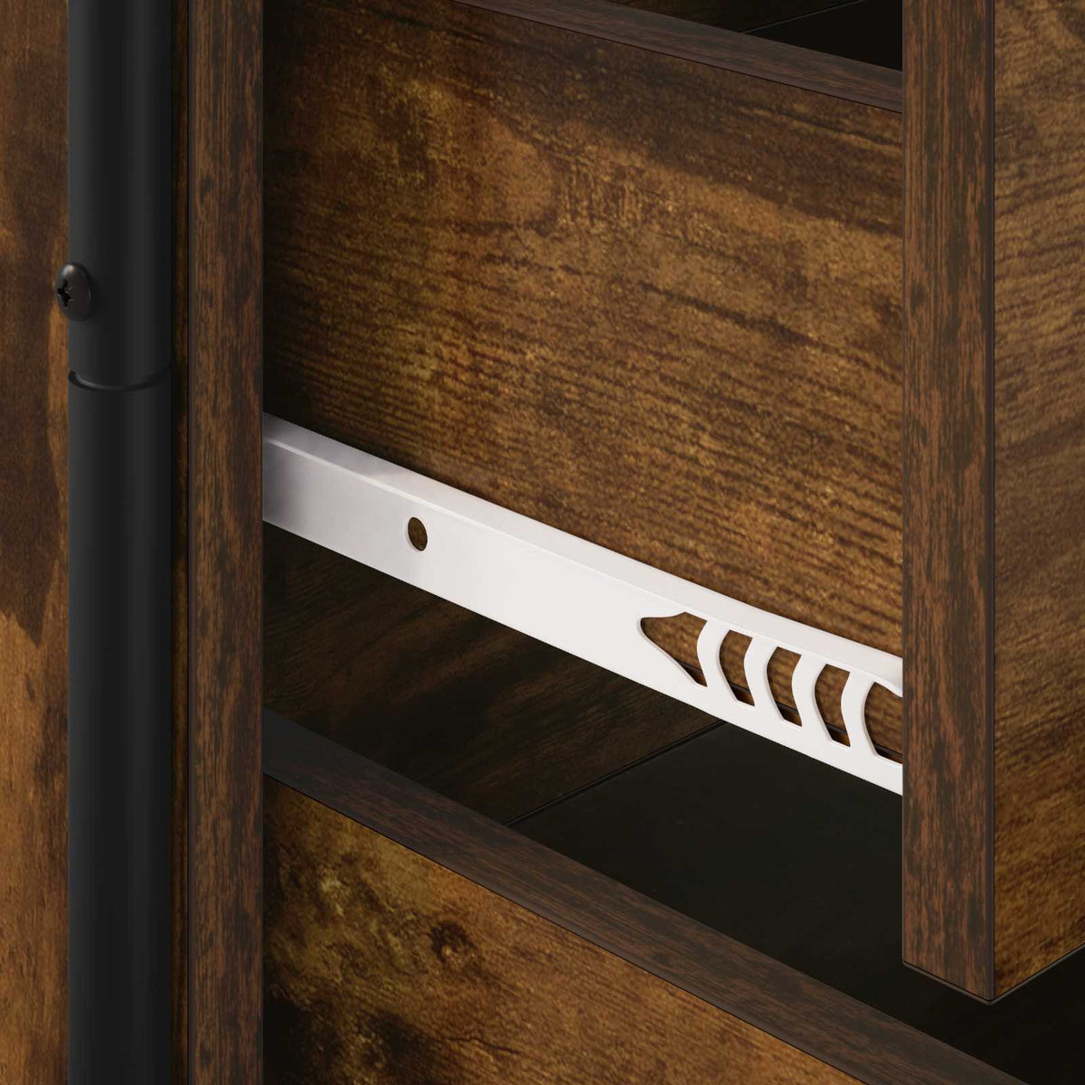 vidaXL Bedside Cabinet Smoked Oak 48 x 36.5 x 60 cm Engineered Wood