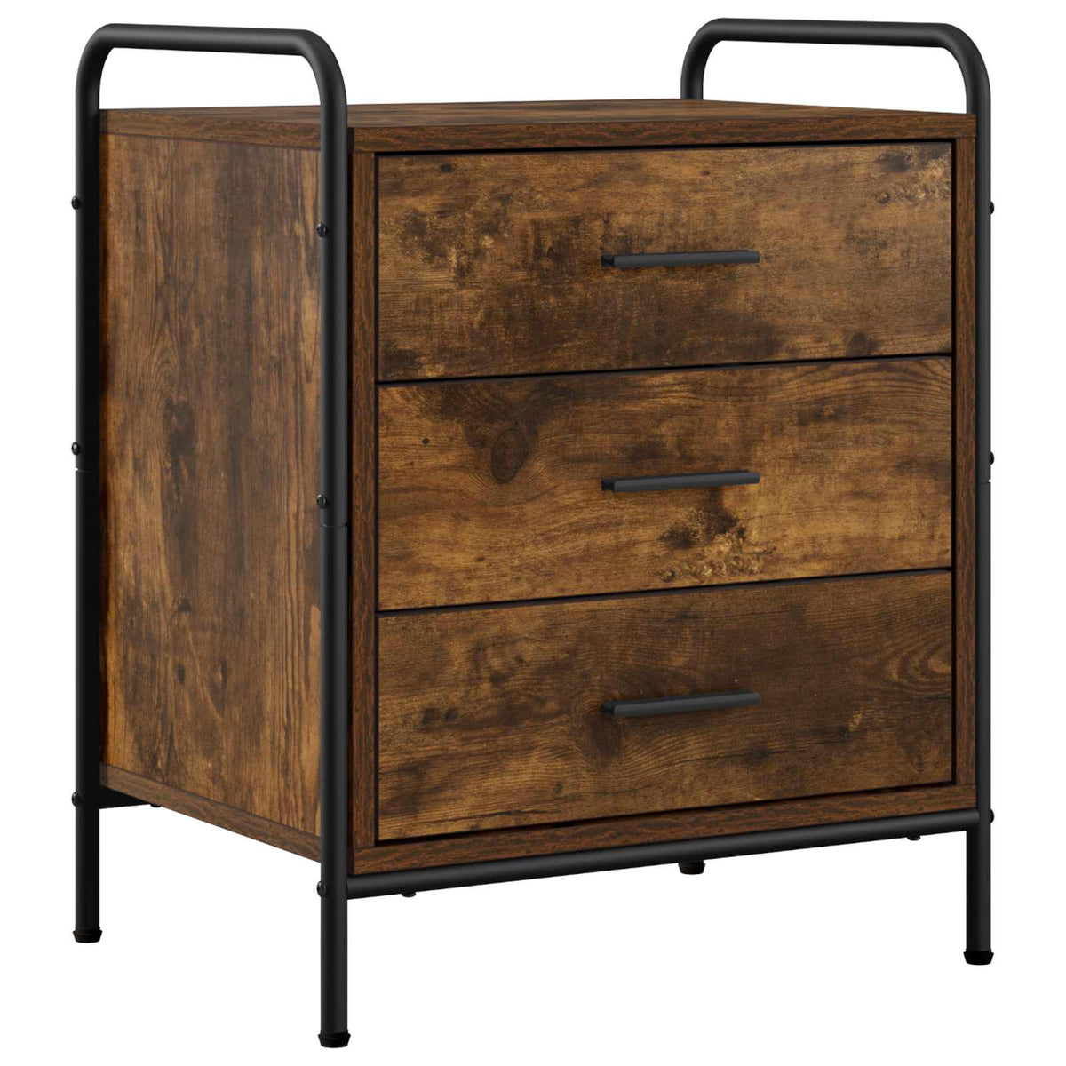 vidaXL Bedside Cabinet Smoked Oak 48 x 36.5 x 60 cm Engineered Wood