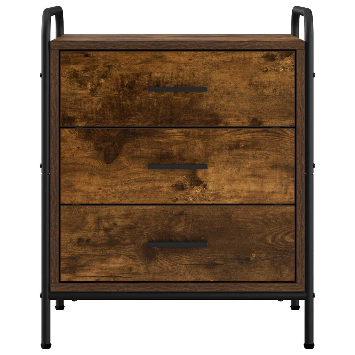 vidaXL Bedside Cabinet 2 pcs Smoked Oak 48 x 36.5 x 60 cm
