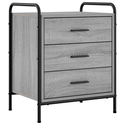 vidaXL Bedside Cabinet Grey Sonoma 48 x 36.5 x 60 cm Engineered Wood