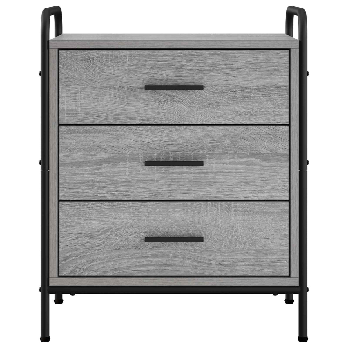 vidaXL Bedside Cabinet Grey Sonoma 48 x 36.5 x 60 cm Engineered Wood