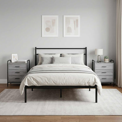 vidaXL Bedside Cabinet 2 pcs Grey Sonoma 48 x 36.5 x 60 cm