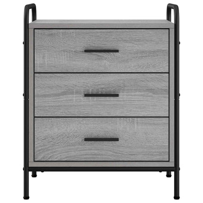 vidaXL Bedside Cabinet 2 pcs Grey Sonoma 48 x 36.5 x 60 cm