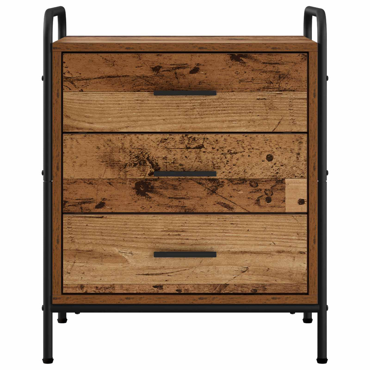 vidaXL Bedside Cabinet 2 pcs Old Wood 48 x 36.5 x 60 cm
