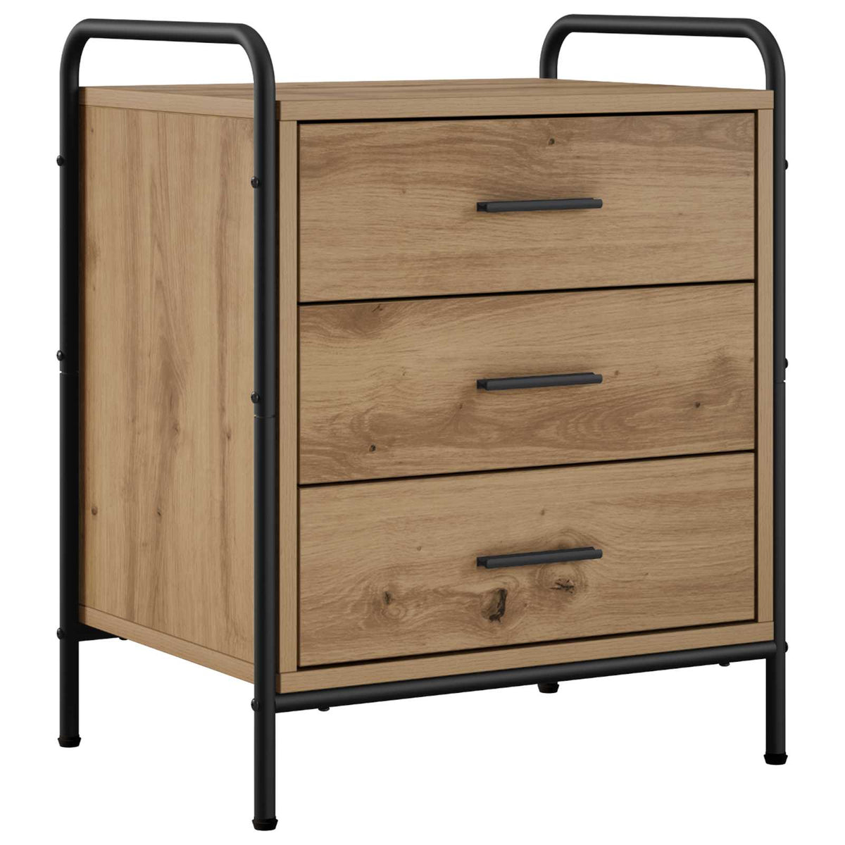 vidaXL Bedside Cabinet 2 pcs Artisan Oak 48 x 36.5 x 60 cm