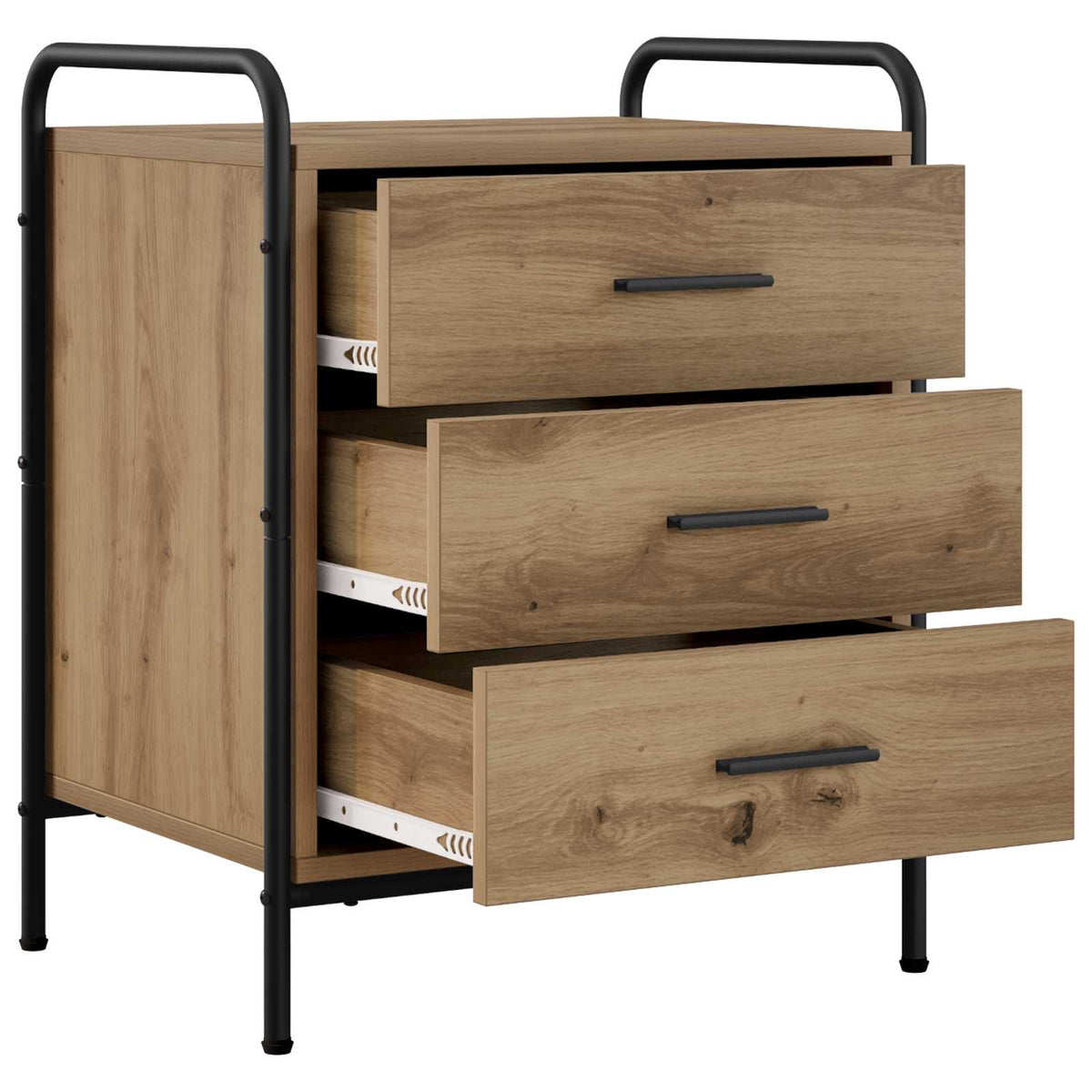 vidaXL Bedside Cabinet 2 pcs Artisan Oak 48 x 36.5 x 60 cm