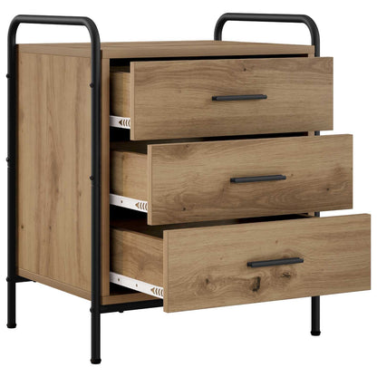 vidaXL Bedside Cabinet 2 pcs Artisan Oak 48 x 36.5 x 60 cm