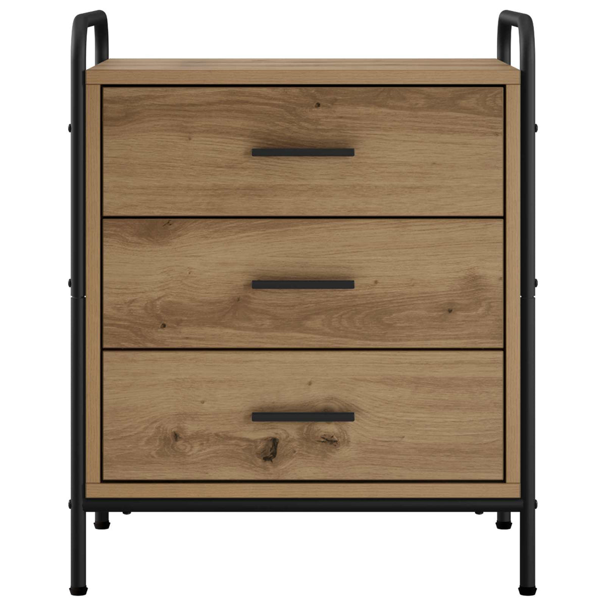 vidaXL Bedside Cabinet 2 pcs Artisan Oak 48 x 36.5 x 60 cm