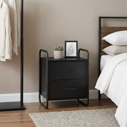 vidaXL Hanging Bedside Cabinet Black Oak 40 x 30 x 50 cm