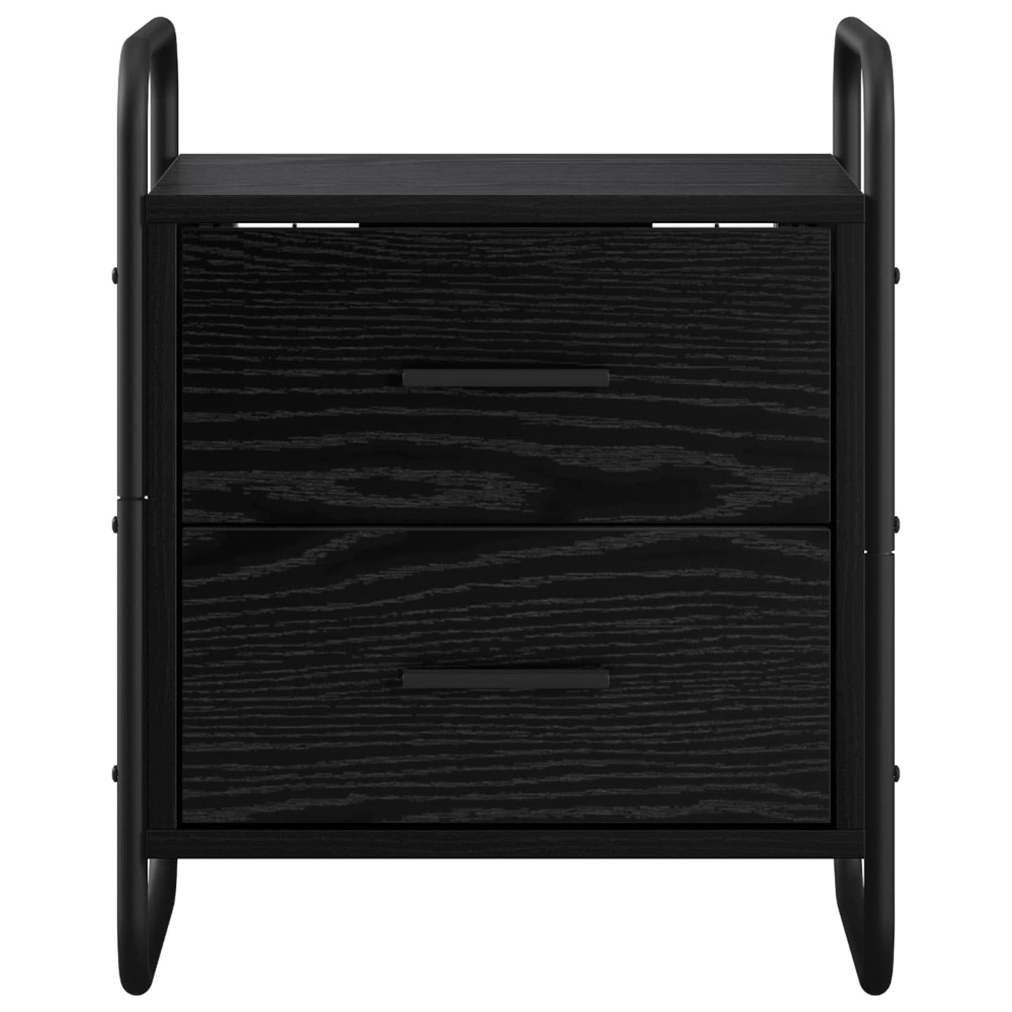 vidaXL Hanging Bedside Cabinet Black Oak 40 x 30 x 50 cm