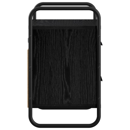 vidaXL Hanging Bedside Cabinet 2 pcs Black Oak 40 x 30 x 50 cm