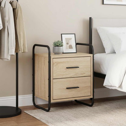 vidaXL Hanging Bedside Cabinet Sonoma Oak 40 x 30 x 50 cm