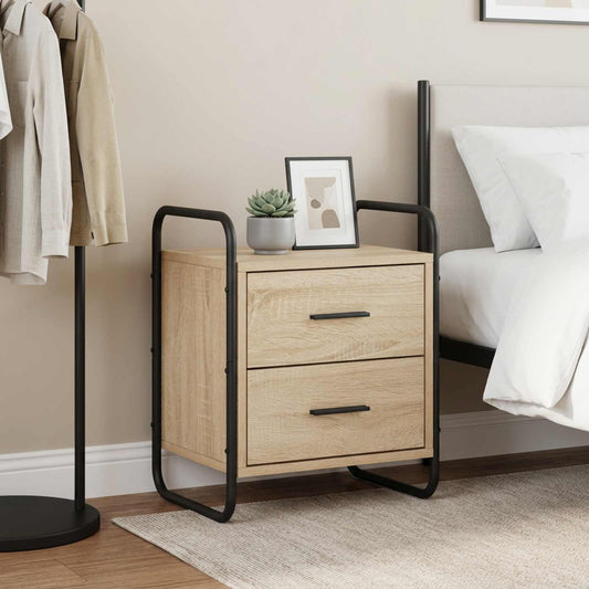 vidaXL Hanging Bedside Cabinet Sonoma Oak 40 x 30 x 50 cm