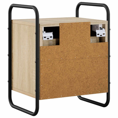 vidaXL Hanging Bedside Cabinet Sonoma Oak 40 x 30 x 50 cm