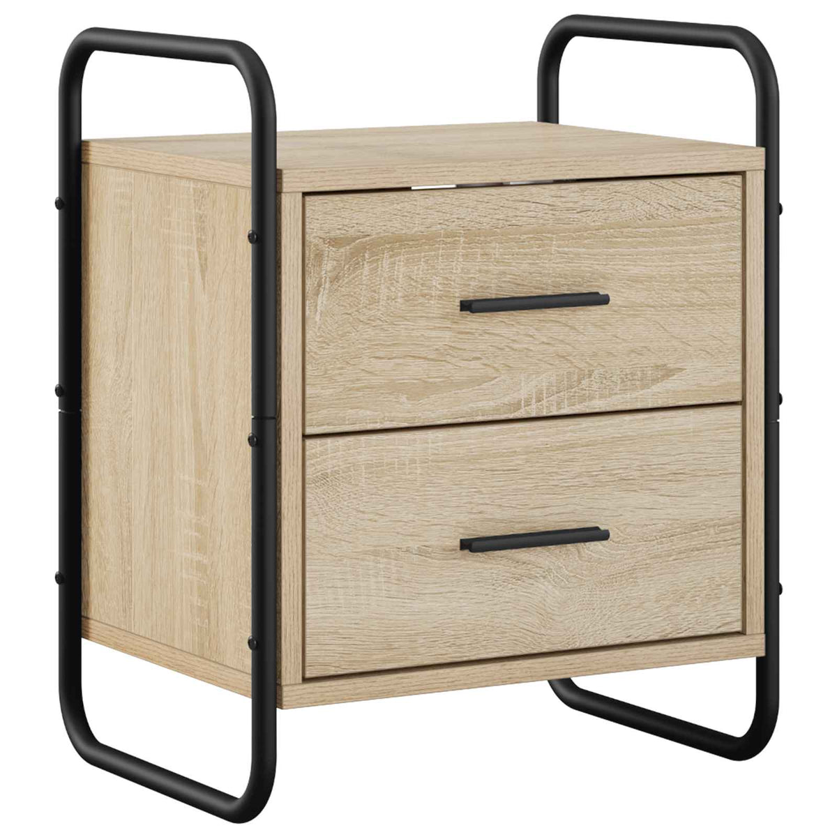 vidaXL Hanging Bedside Cabinet 2 pcs Sonoma Oak 40 x 30 x 50 cm