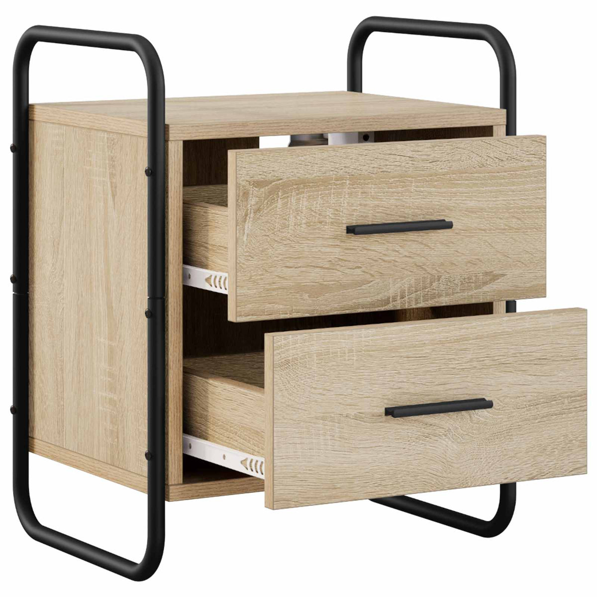 vidaXL Hanging Bedside Cabinet 2 pcs Sonoma Oak 40 x 30 x 50 cm