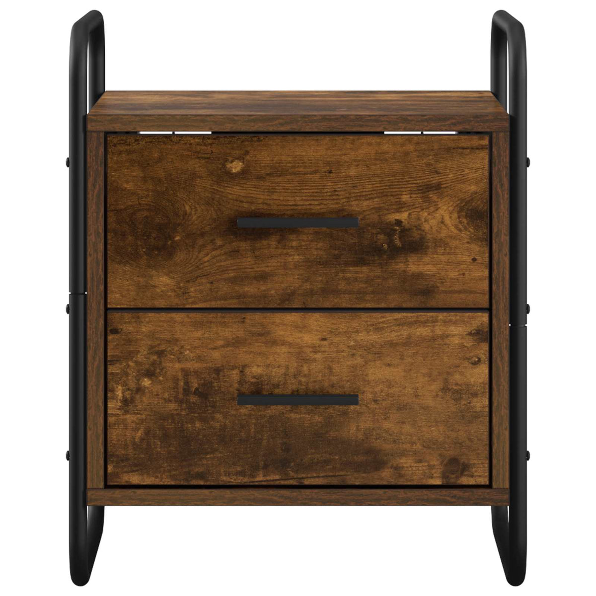 vidaXL Hanging Bedside Cabinet Smoked Oak 40 x 30 x 50 cm