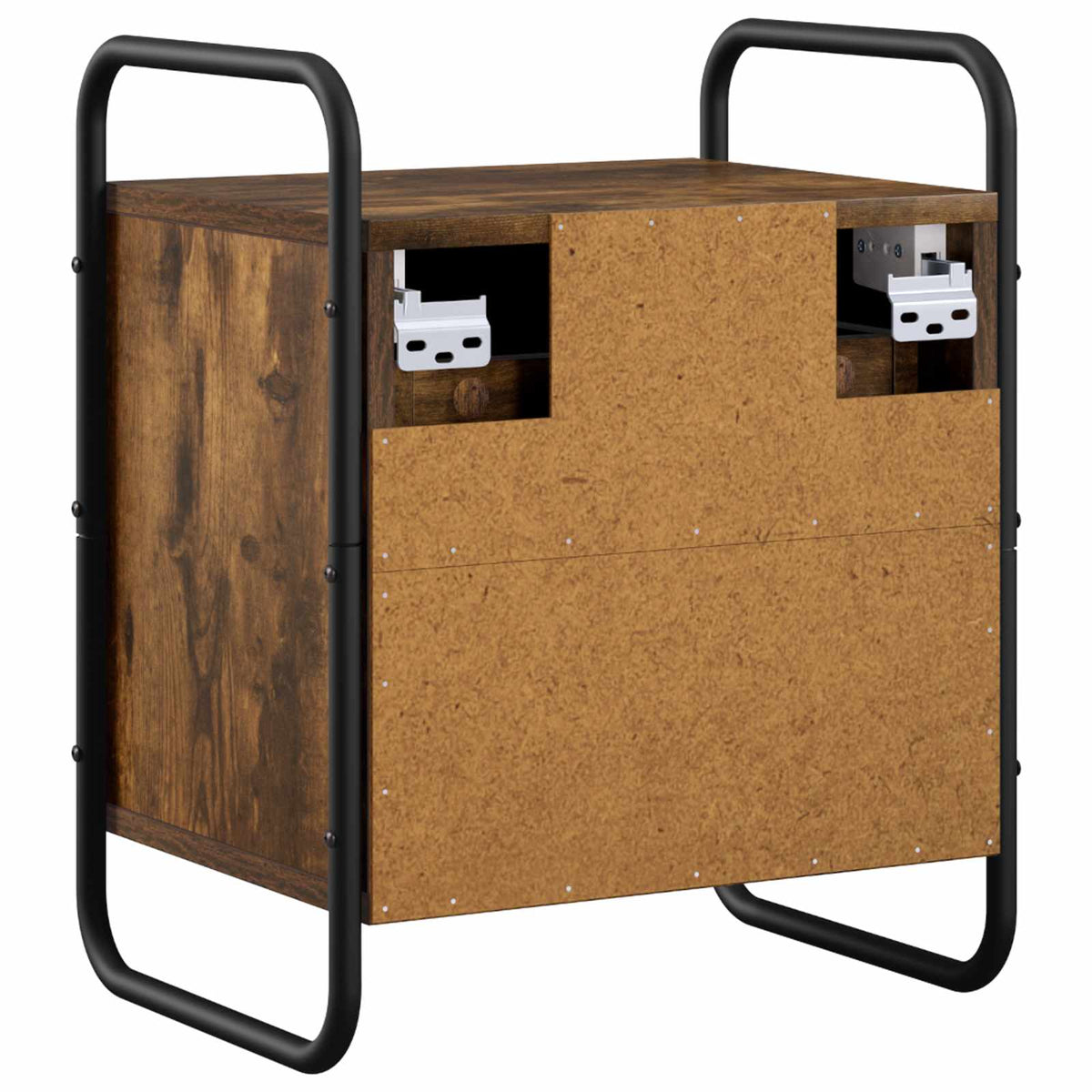 vidaXL Hanging Bedside Cabinet 2 pcs Smoked Oak 40 x 30 x 50 cm