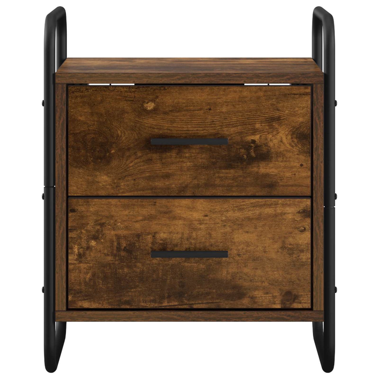 vidaXL Hanging Bedside Cabinet 2 pcs Smoked Oak 40 x 30 x 50 cm