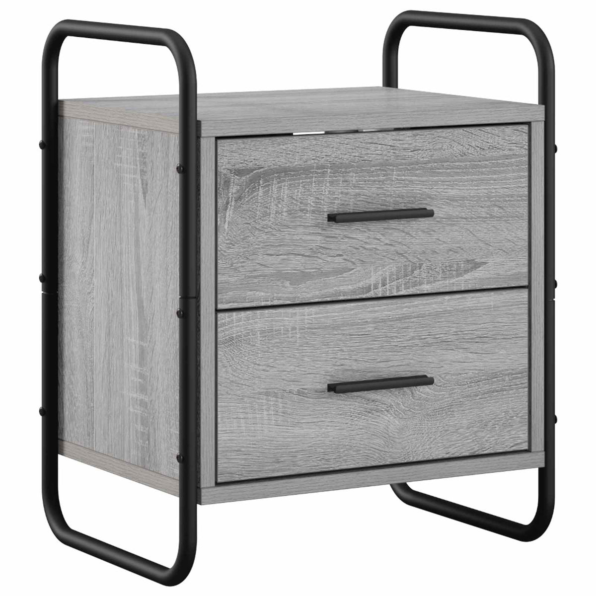 vidaXL Hanging Bedside Cabinet Grey Sonoma 40 x 30 x 50 cm