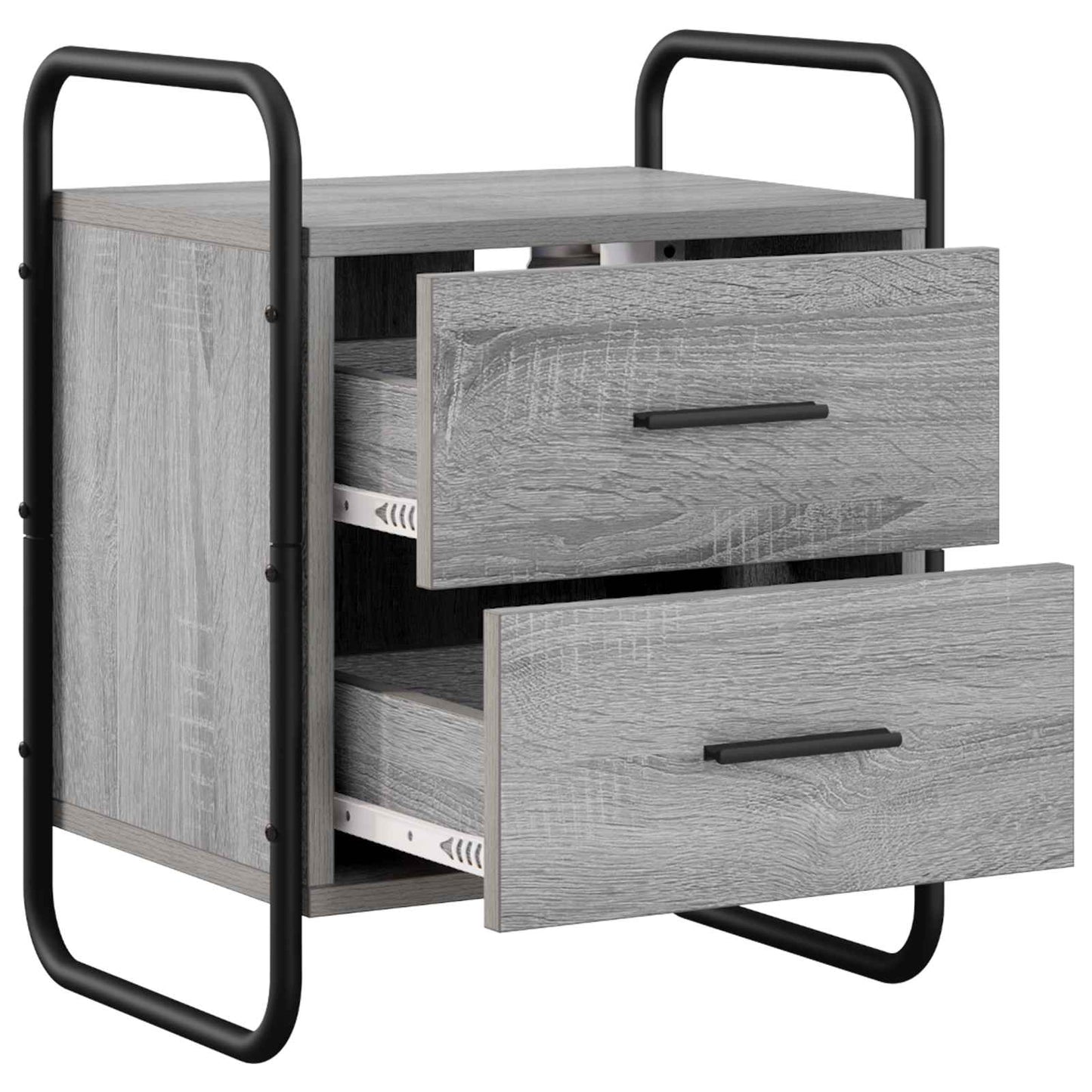 vidaXL Hanging Bedside Cabinet Grey Sonoma 40 x 30 x 50 cm