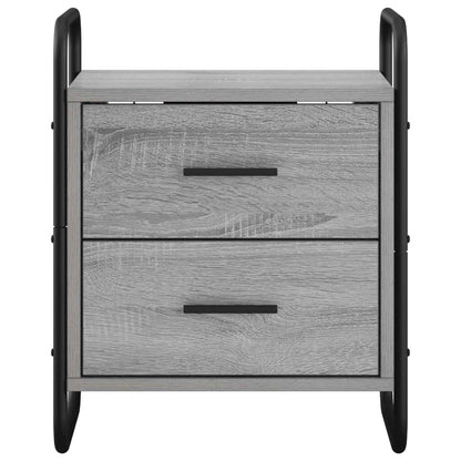vidaXL Hanging Bedside Cabinet Grey Sonoma 40 x 30 x 50 cm