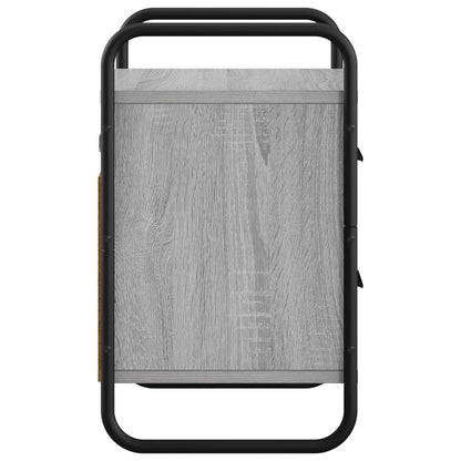 vidaXL Hanging Bedside Cabinet Grey Sonoma 40 x 30 x 50 cm