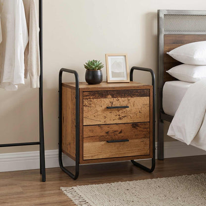 vidaXL Hanging Bedside Cabinet Old Wood 40 x 30 x 50 cm