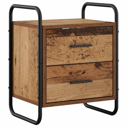 vidaXL Hanging Bedside Cabinet Old Wood 40 x 30 x 50 cm