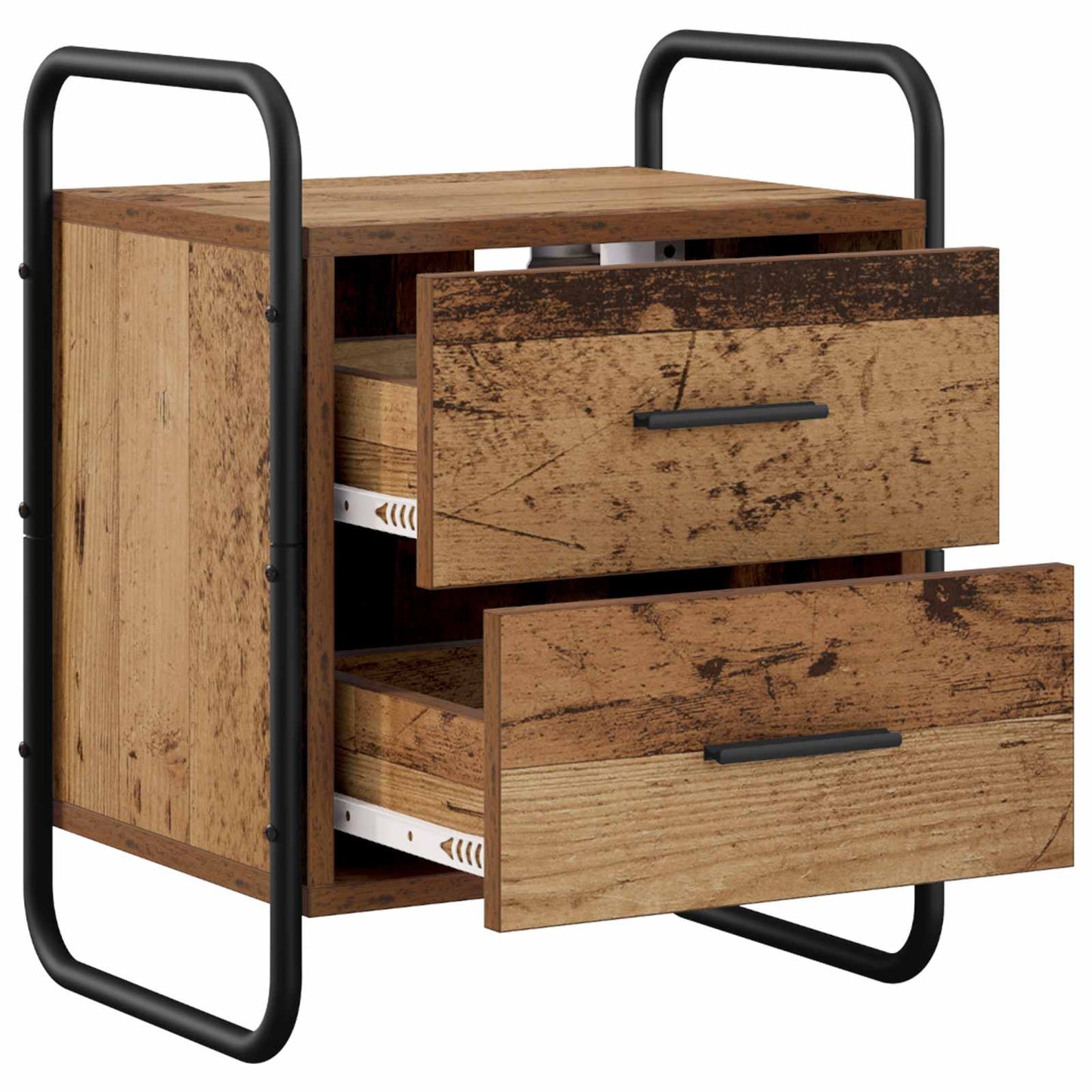 vidaXL Hanging Bedside Cabinet Old Wood 40 x 30 x 50 cm