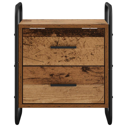 vidaXL Hanging Bedside Cabinet Old Wood 40 x 30 x 50 cm