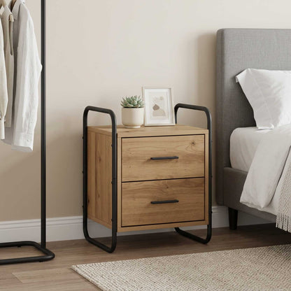vidaXL Hanging Bedside Cabinet Artisan Oak 40 x 30 x 50 cm