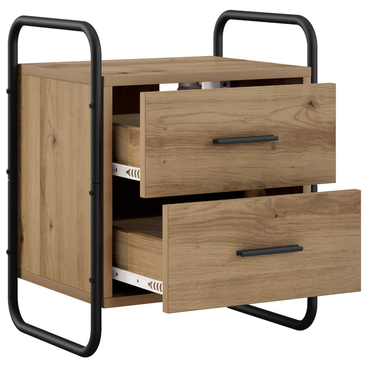 vidaXL Hanging Bedside Cabinet 2 pcs Artisan Oak 40 x 30 x 50 cm