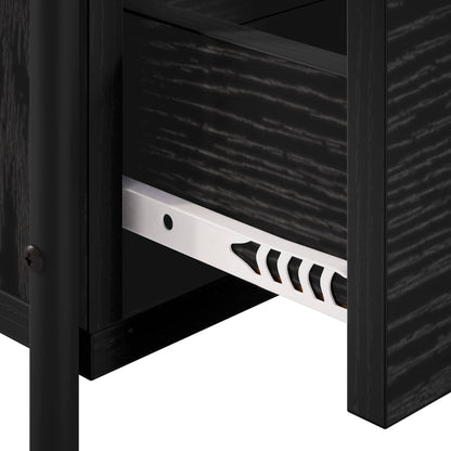 vidaXL Hanging Bedside Cabinet Black Oak 40 x 30 x 50 cm