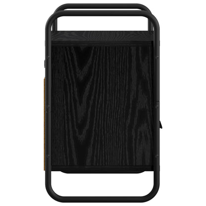 vidaXL Hanging Bedside Cabinet Black Oak 40 x 30 x 50 cm