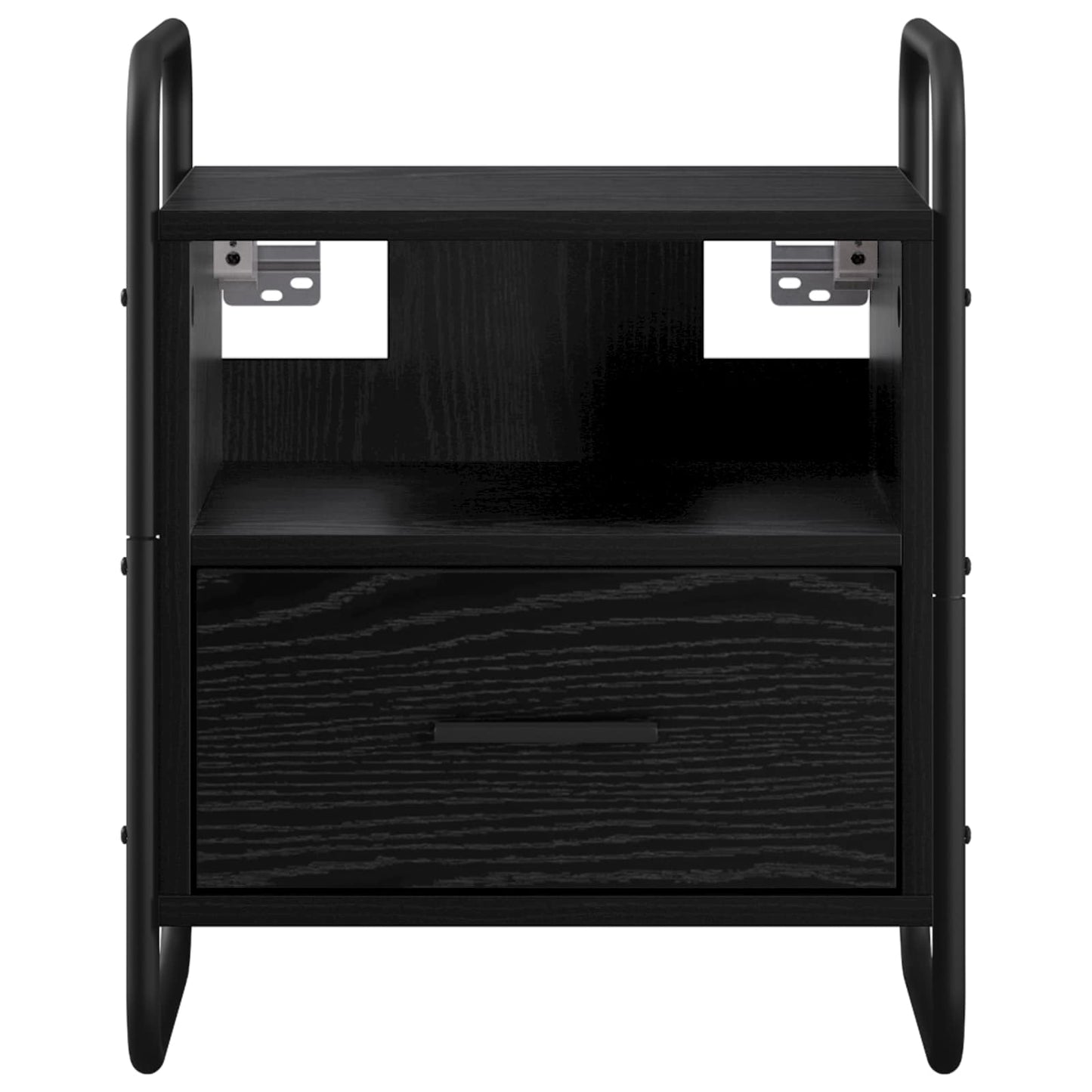 vidaXL Hanging Bedside Cabinet 2 pcs Black Oak 40 x 30 x 50 cm