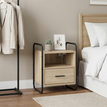 vidaXL Hanging Bedside Cabinet Sonoma Oak 40 x 30 x 50 cm
