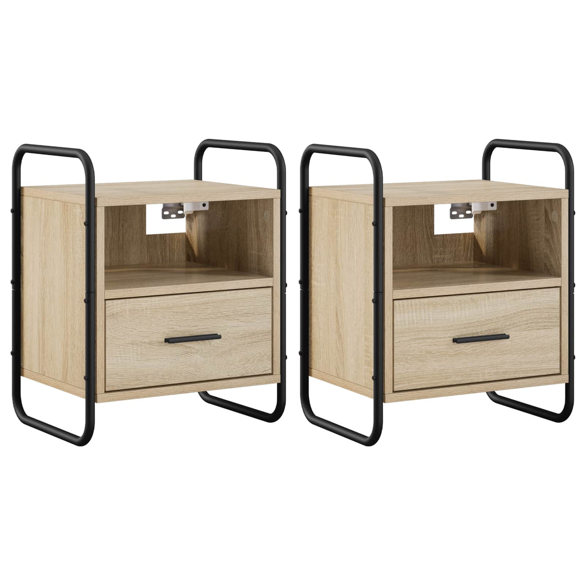 vidaXL Hanging Bedside Cabinet 2 pcs Sonoma Oak 40 x 30 x 50 cm