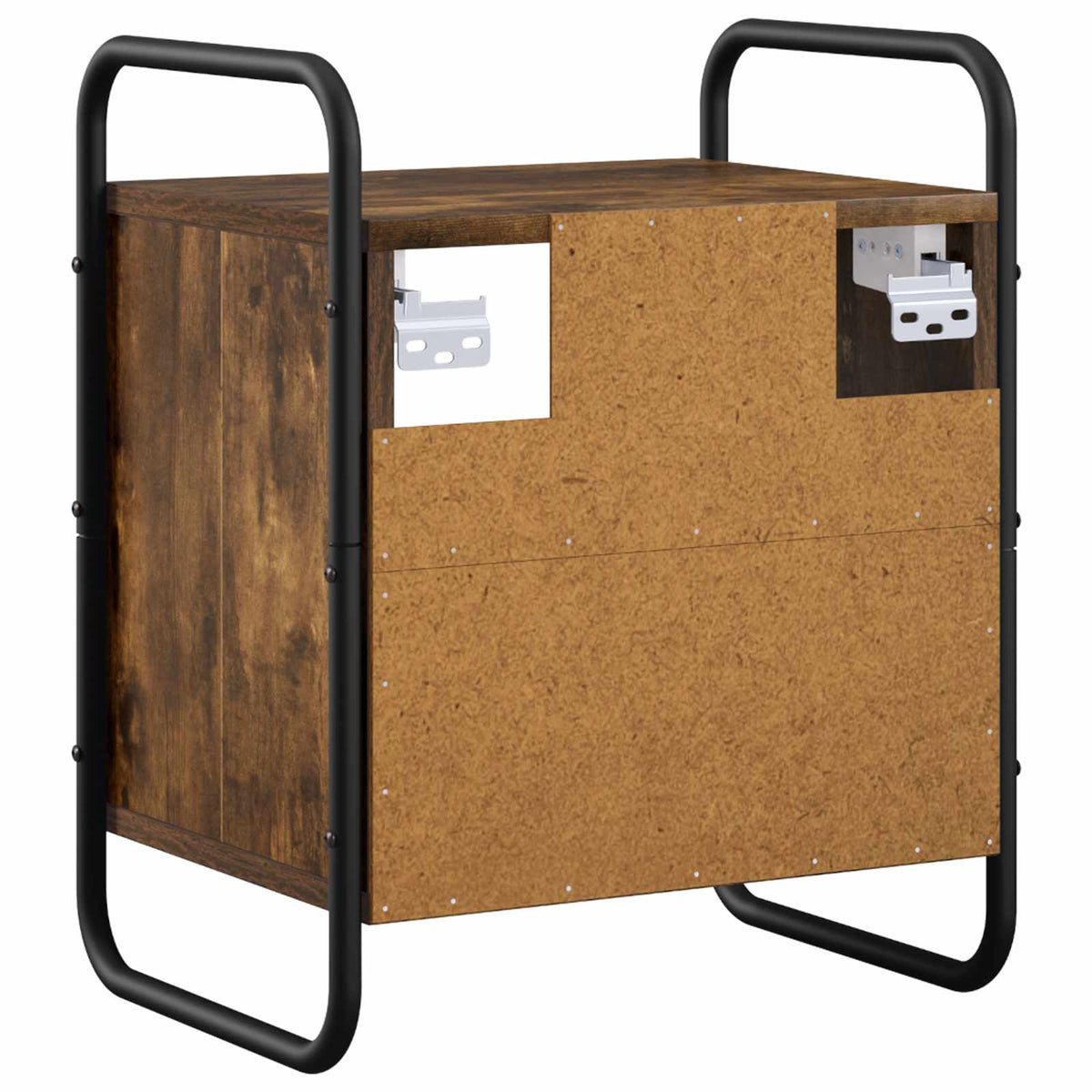 vidaXL Hanging Bedside Cabinet Smoked Oak 40 x 30 x 50 cm