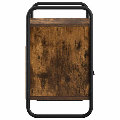 vidaXL Hanging Bedside Cabinet Smoked Oak 40 x 30 x 50 cm