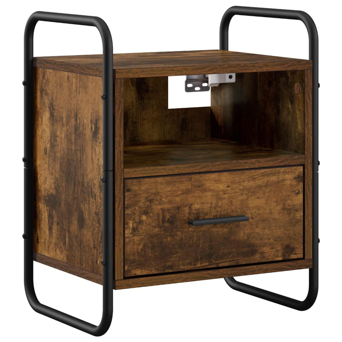 vidaXL Hanging Bedside Cabinet 2 pcs Smoked Oak 40 x 30 x 50 cm