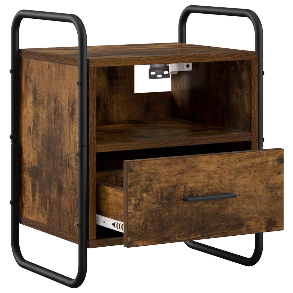 vidaXL Hanging Bedside Cabinet 2 pcs Smoked Oak 40 x 30 x 50 cm