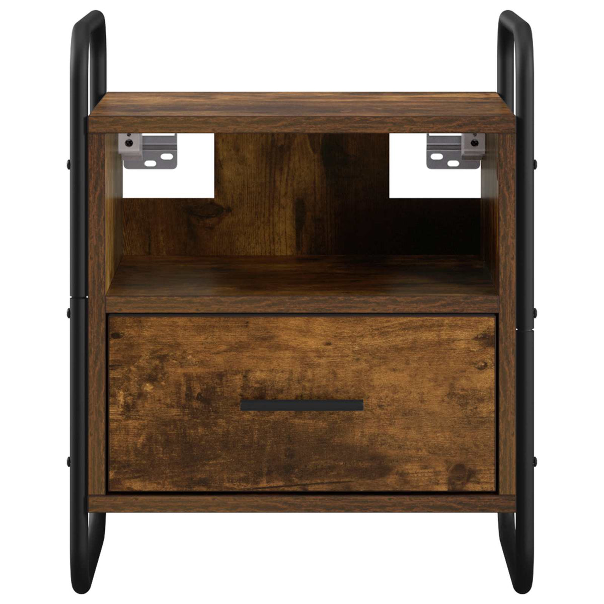 vidaXL Hanging Bedside Cabinet 2 pcs Smoked Oak 40 x 30 x 50 cm