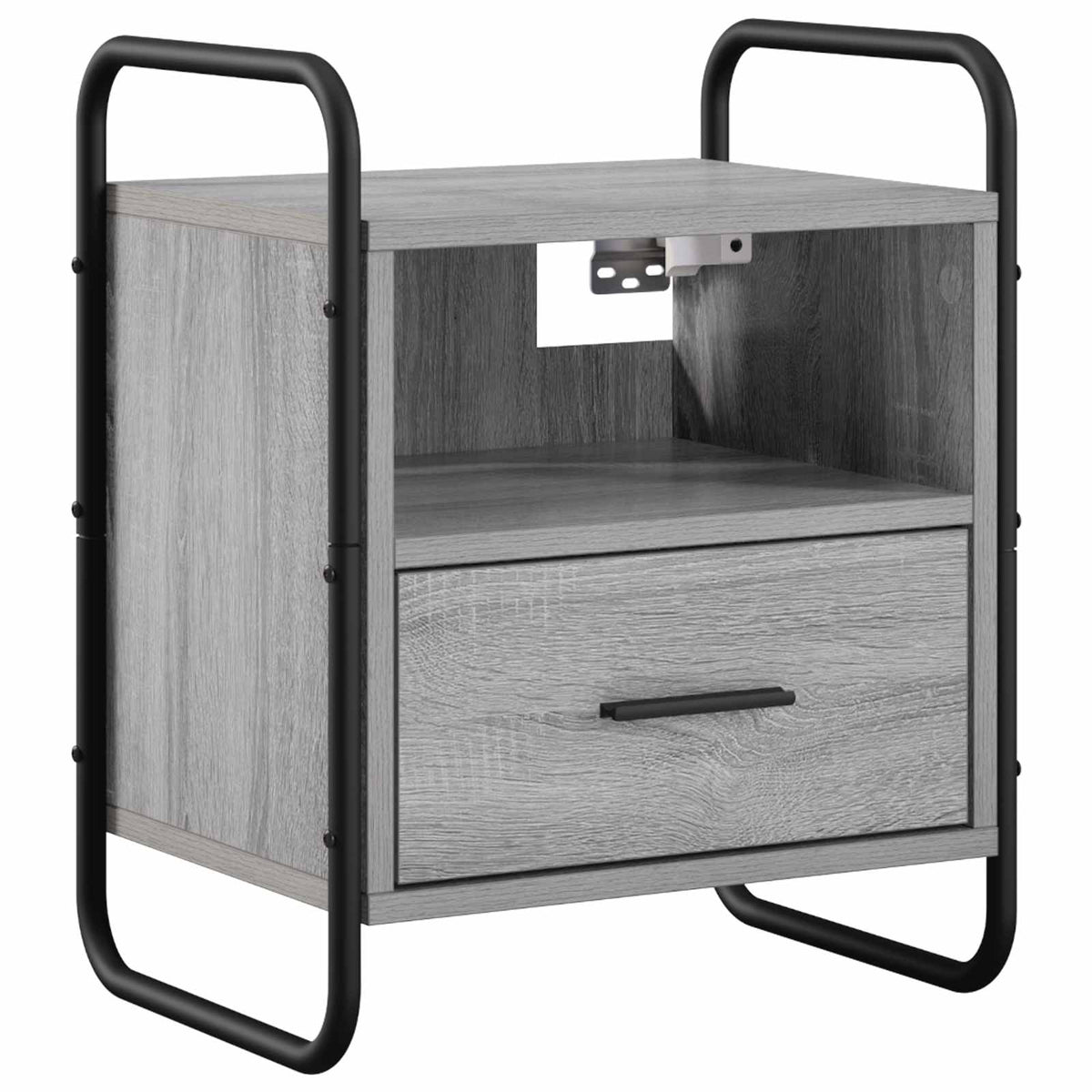 vidaXL Hanging Bedside Cabinet Grey Sonoma 40 x 30 x 50 cm