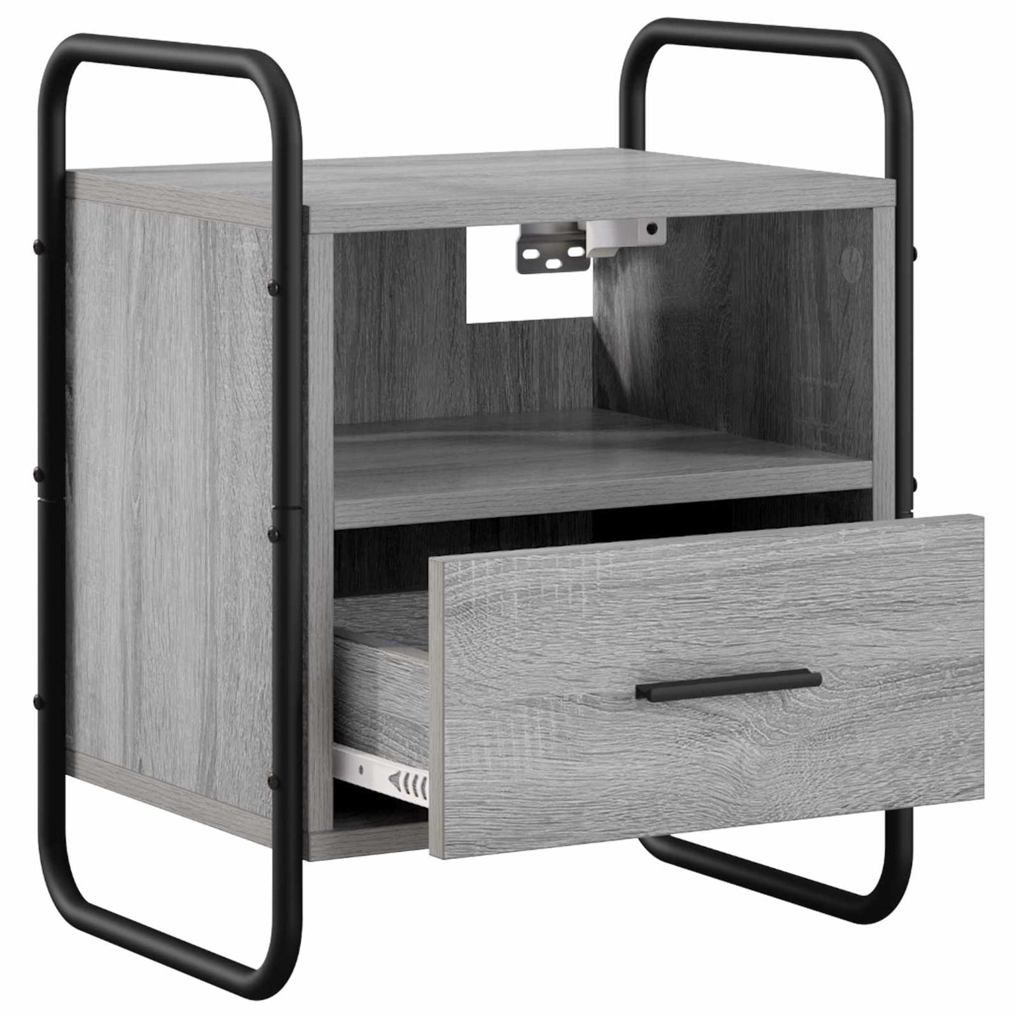 vidaXL Hanging Bedside Cabinet Grey Sonoma 40 x 30 x 50 cm